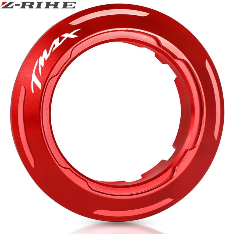 ZRIHE Red Motorcycle Accessories Aluminum CNC Ignition Switch Cover key Protector For Yamaha TMAX T-MAX 530 T MAX 530 2013-2015 - Image 2