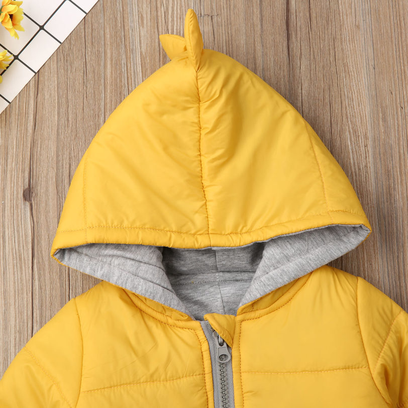 lioraitiin 1-7Years Kids Toddler Baby Girl Boy Hoodie Zipper Coat Warm Jacket 3D Dinosaur Outwear - Image 3