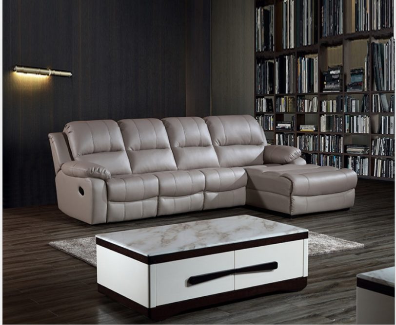 living room Sofa set muebles de sala L shape recliner genuine 5