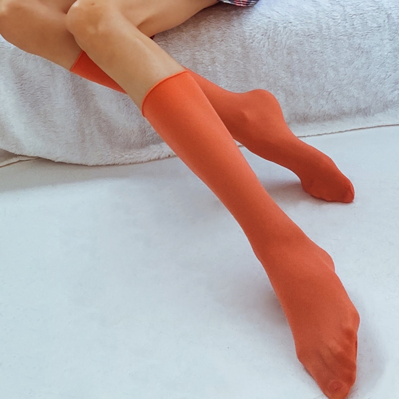 1 2 Pairs Women Girls Thin Loose Socks Pack Harajuku Cute Long Frilly Socks Casual Soft 1