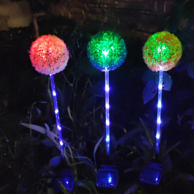 1/2pcs LED Solar Light Dandelion Flower Ball Outdoor Waterproof Garden Street Lawn Stakes Fairy Lamps String Yard Art Decoration - Image 4