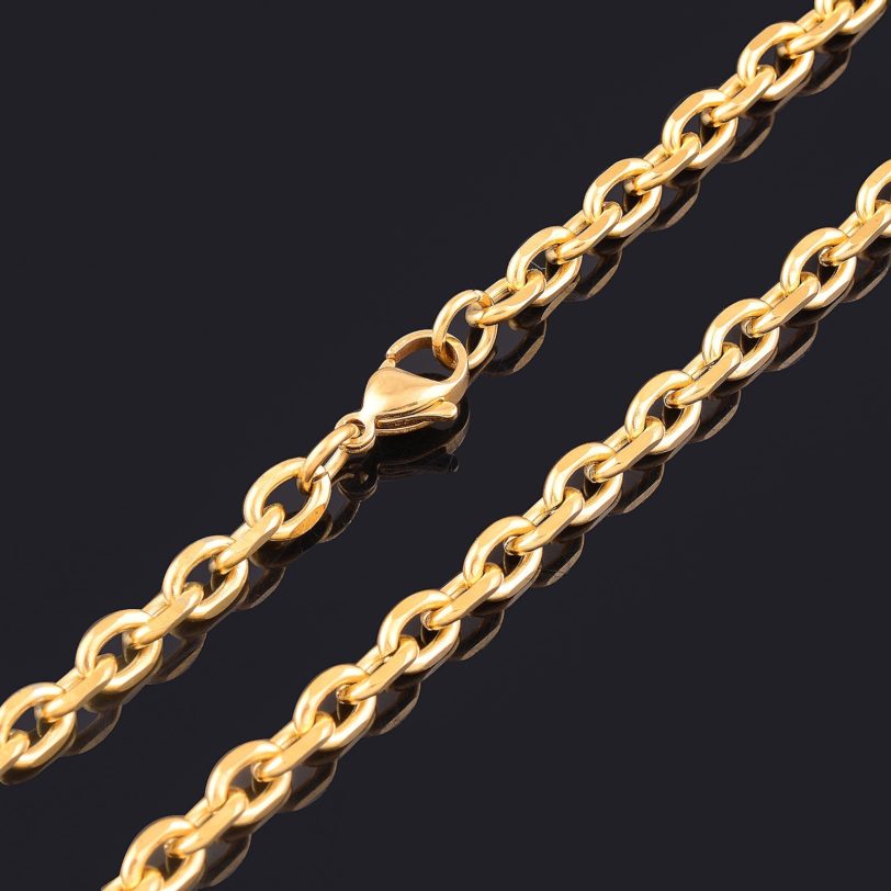 1.6/2.4/3/4/5mm Mens and Women Cuban Chain Fashion Gold Tone Stainless Steel Oval Necklace Top quality Fashion Jewelry - Image 2