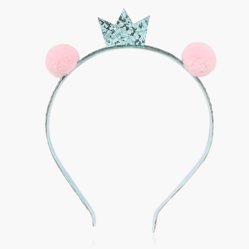 1 PC Glitter Red Heart Shape Headband Silver Star Hair Band Crown Tiaras Pompom Headwear For Princess Girls Cute Hair Accessory - Image 5