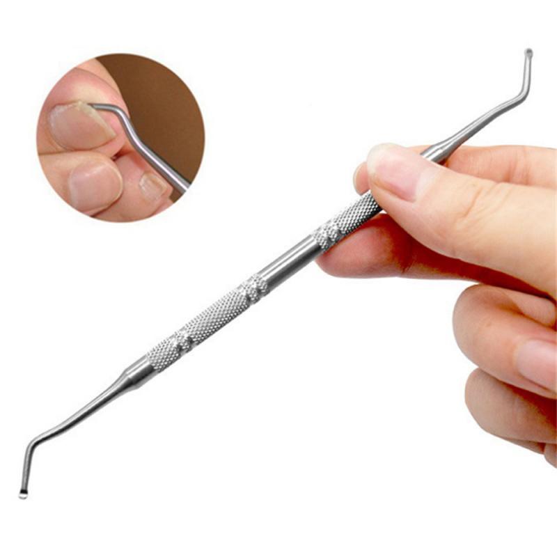 1 PC Nail File Nail Gap Cleaning Tools Stainless Steel Paronychia Pedicure Professional Nail Foot Care 1