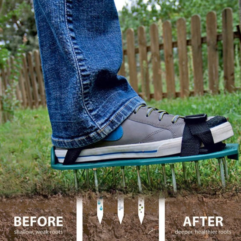 1 Pair Grass Spiked Gardening Walking Revitalizing Lawn Aerator Sandals Nail Shoes Scarifier Nail Cultivator Yard Garden Tool - Image 5