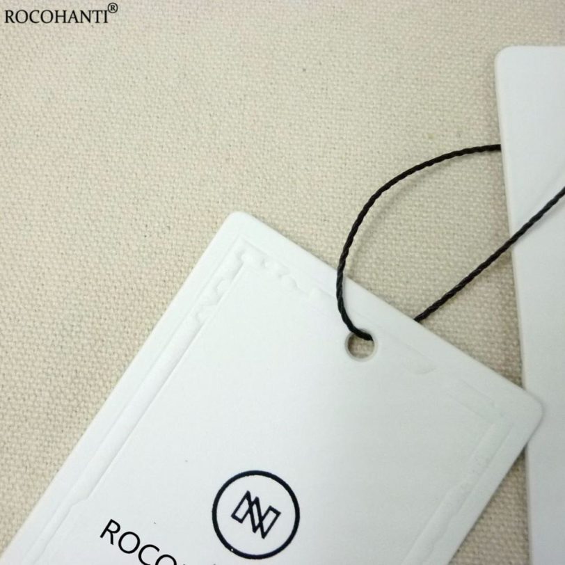 1000sets Custom Paper Garment Tags Clothing Tag Use 700grams Thick White Cardboard Paper - Image 7