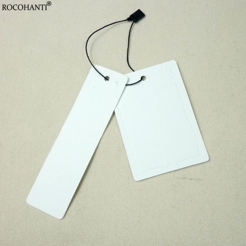 1000sets Custom Paper Garment Tags Clothing Tag Use 700grams Thick White Cardboard Paper - Image 16