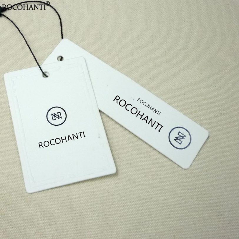 1000sets Custom Paper Garment Tags Clothing Tag Use 700grams Thick White Cardboard Paper - Image 2