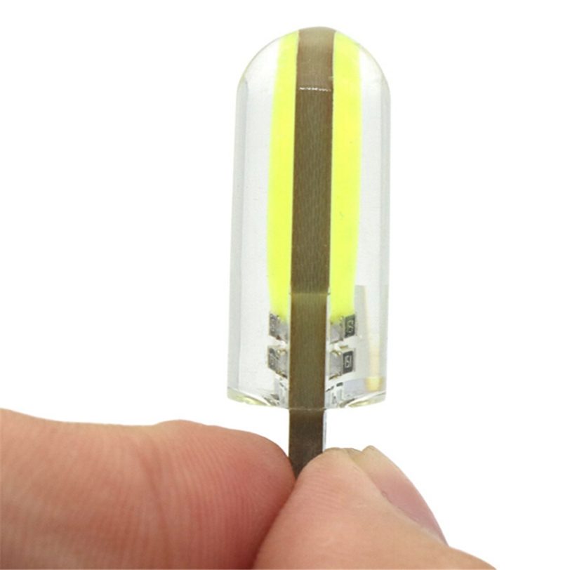 10pcs Silicone Gel COB LED Car Light 12V T10 W5W Wedge Side Parking Reading Bulb Signal Lamp Clearance Door Light 12 SMD chips - Image 2