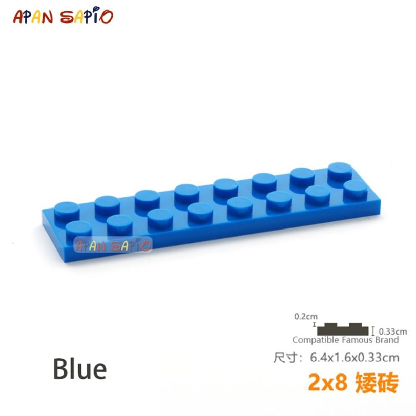 10pcs/lot DIY Blocks Building Bricks Thin 2X8 Educational Assemblage Construction Toys for Children Compatible With Brand - Image 2