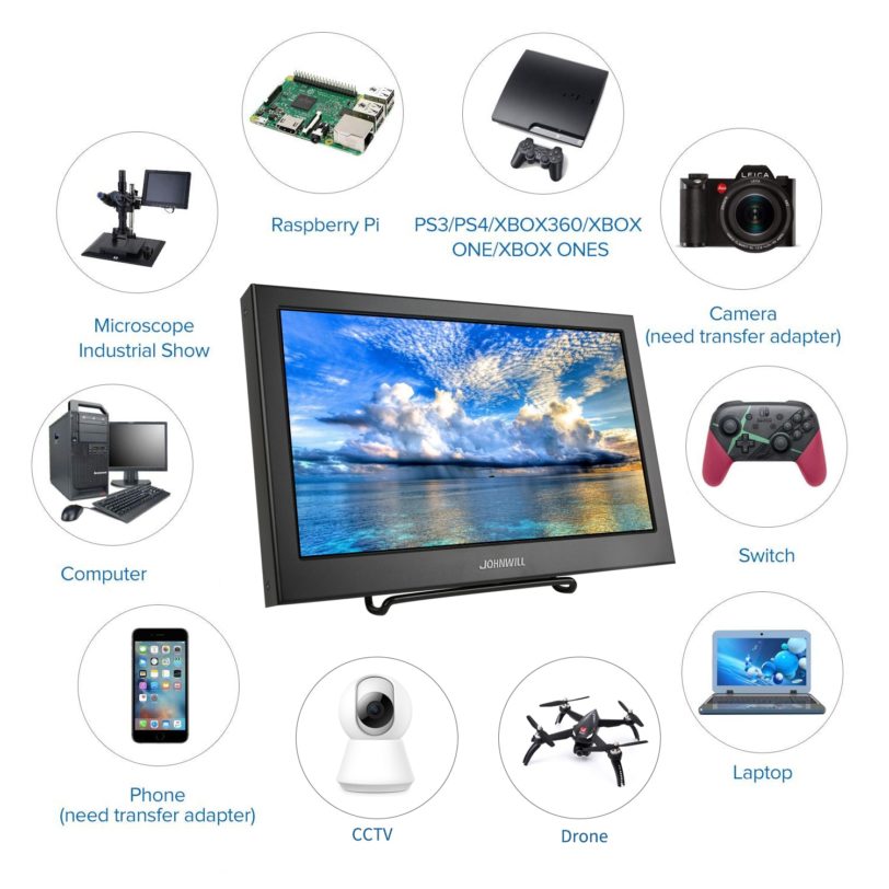 11.6" LCD monitor pc 1080P IPS HD Tablet Computer Display for Raspberry Pi PS4 Windows 7 8 10 portable lcd 10.1" mini monitor - Image 2