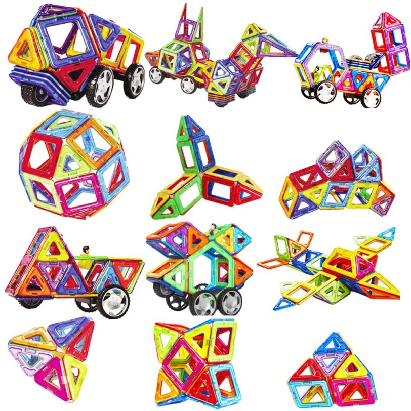 110pcs/set Mini Magnetic Construction Toys Model Building Blocks Plastic Magnetic Designer Bricks Educational Toys for Children - Image 3