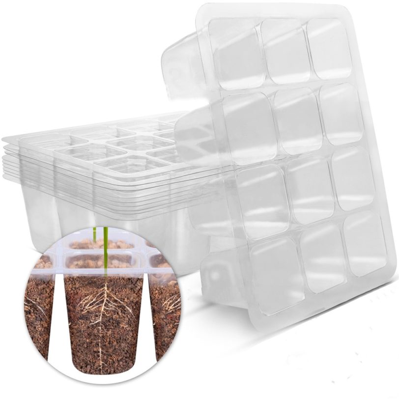 12 Holes Nursery Grow Box Plastic Seedling Starter Tray Extra Strength Seed Germination Plant Flower Pots Home Garden Tools - Image 3