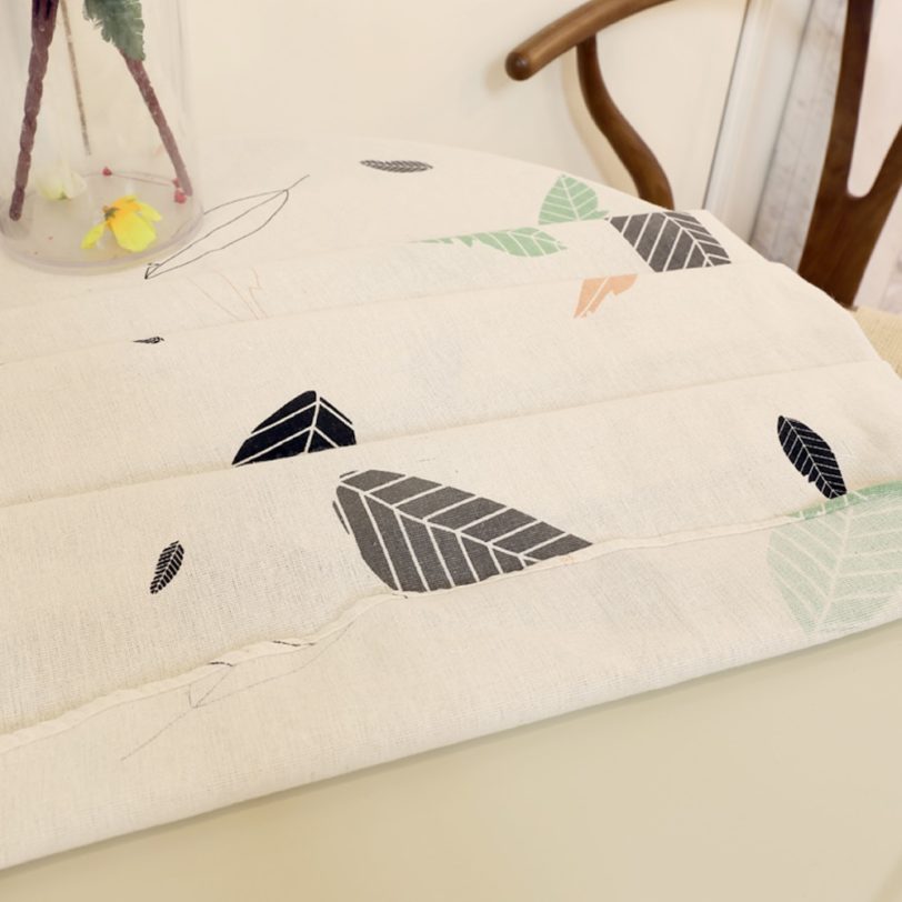 150cm Table Cloth Cotton Linen Round Tablecloth Dining Table Cover Nordic Printed Home Decor White Green Dust Cover for Kitchen - Image 4