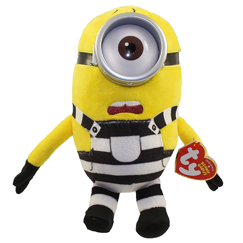15CM Ty Beanie Tom Yellow Body Super Big Eyes Minion Fun Kawaii Kids Toys Plushies Stuffed