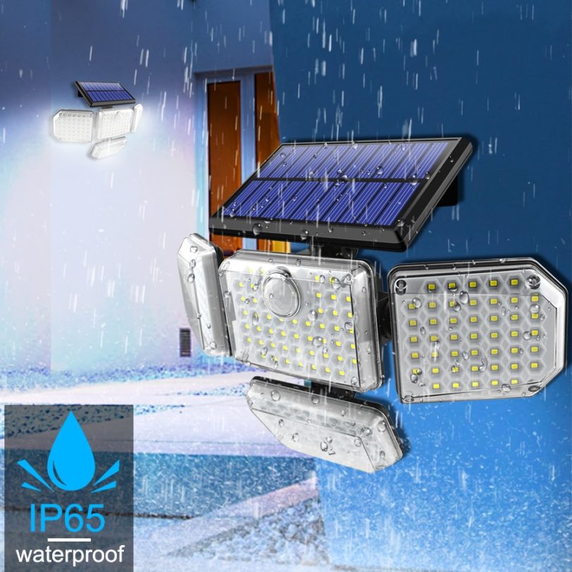 182 LED Solar Lights Outdoor Adjustable Heads Solar Lamps Garden Street IP65 Waterproof Lighting Lamp - Image 4