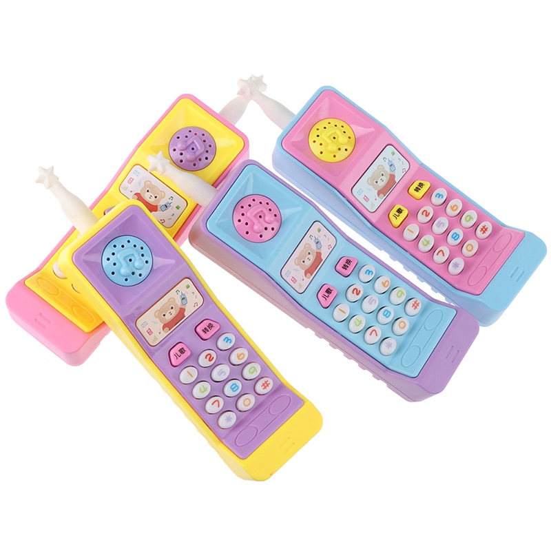 1PCs Kids Telephone Machine Cell Phone Toy Learning Machine Point Reading Machine Plastic Electric Study Electronic 1