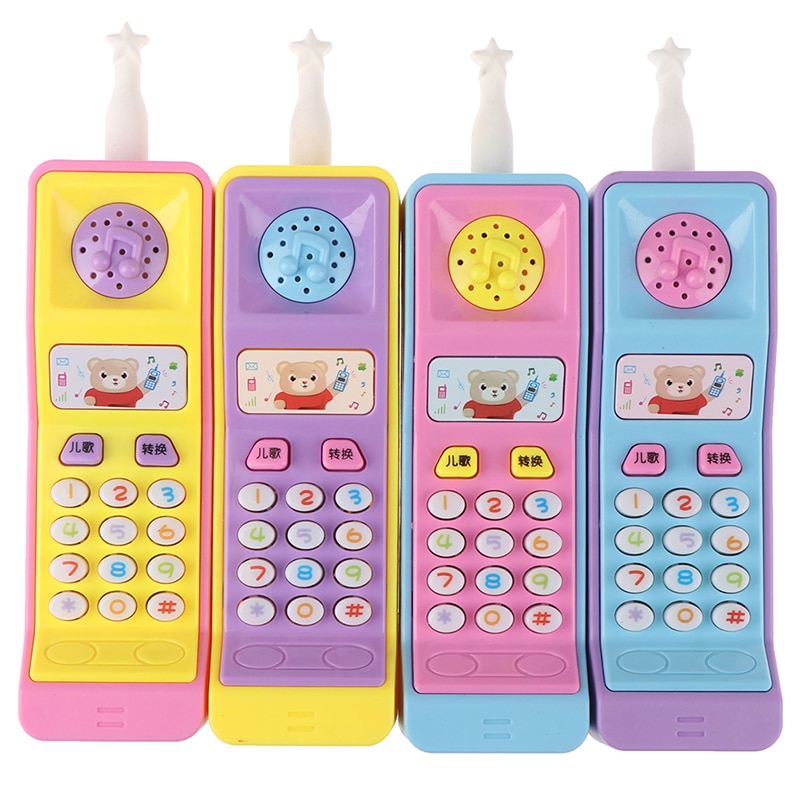 1PCs Kids Telephone Machine Cell Phone Toy Learning Machine Point Reading Machine Plastic Electric Study Electronic