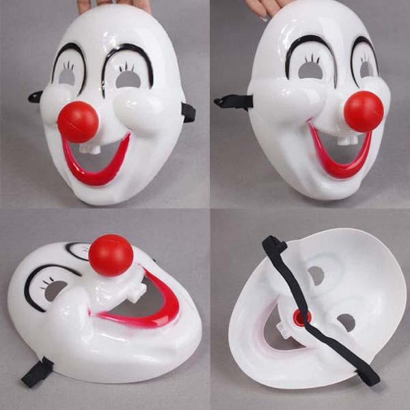 1Pcs Crazed Red Nose Clown Mask Dress Circus Troupe Party Horror Halloween Scary Fancy Maskcosplay Accessrose accessories - Image 2