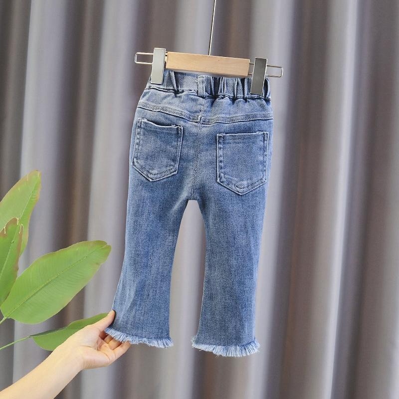 2 12 Years Spring Autumn Little Girls Denim Jeans Toddler Baby Kids Teens Pants Trousers Cowboy