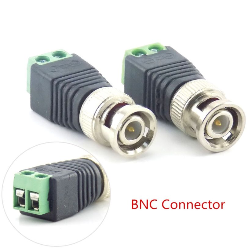 2/5/10pcs 12V DC BNC Male female Connector Coax CAT5 Video Balun Adapter Plug for Led Strip Lights CCTV Camera Accessories - Image 2