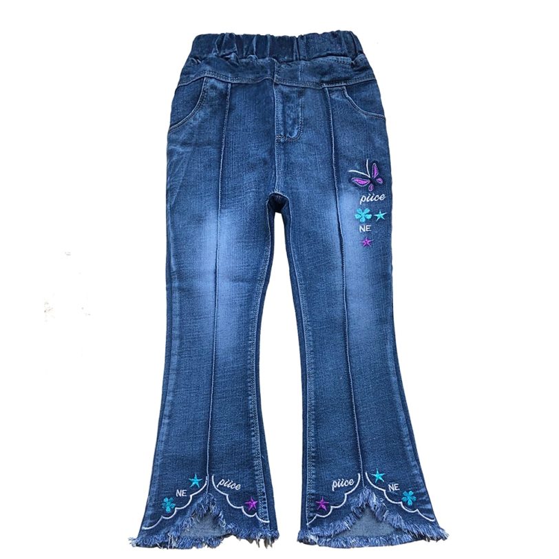 2-9Years Spring Autumn Children Girls Jeans Denim Pants Trousers Kids Girl Cowboy Jeans - Image 2