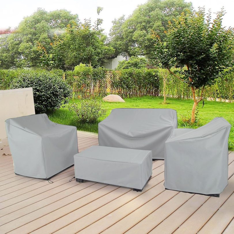 2 Colors Patio Waterproof Cover Outdoor Garden Furniture Covers Rain Snow Chair Covers for Sofa Table Chair Dust Proof Cover - Image 2