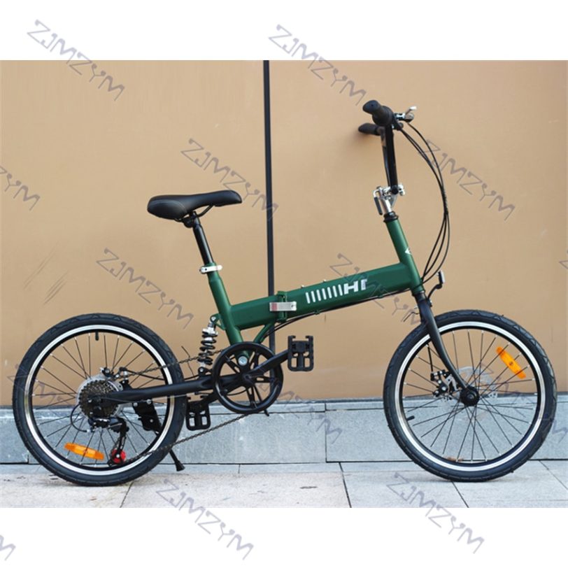 20 Inch Folding Bike Shock Absorber&Variable Speed Men Women Road Bicycle Student Mountain Bike High Carbon Steel Material Frame - Image 2