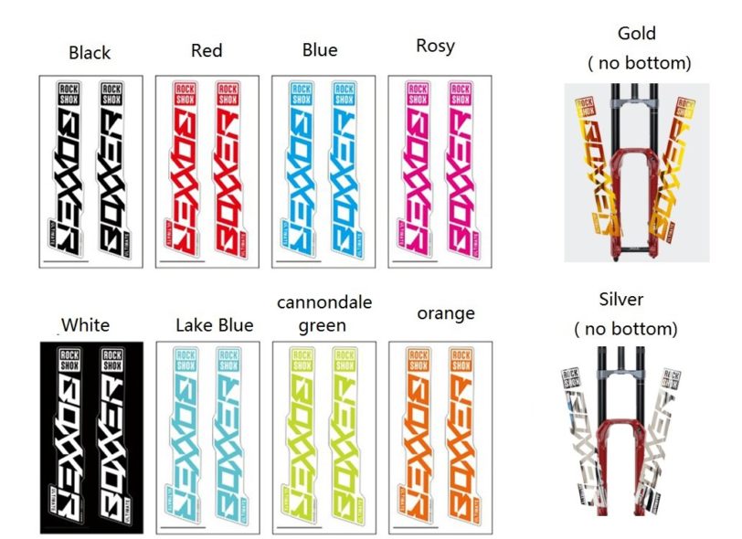 2020 ROCK SHOX BOXXER Fork Sticker, Clear Bottom, for MTB Mountian Bike Bicycle Cycling Decals - Image 2