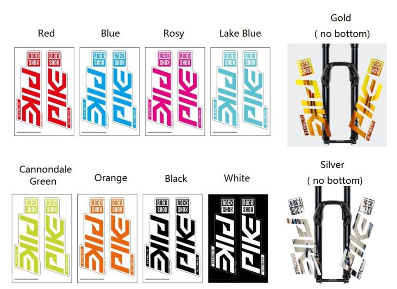 2020 ROCK SHOX PIKE Fork Sticker, Clear Bottom, for MTB Mountian Bike Bicycle Cycling Decals - Image 2