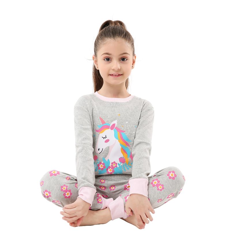 2020 new girls unicorn pajamas children sleepwear boys dinosaur pijamas baby pyjamas kids rocket homewear for 1-8 year - Image 5