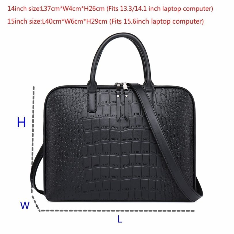 2021 Business Women s Briefcase Leather Handbag Women Totes 15 6 14 Inch Laptop Bag Shoulder 2