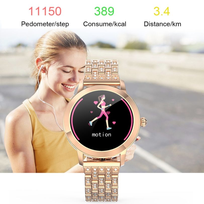 2021 Lovely Smart Watch For Women IP68 Waterproof Heart Rate BP Message Reminder LW10 Smartwatch Connect For Xiaomi Android IOS - Image 2