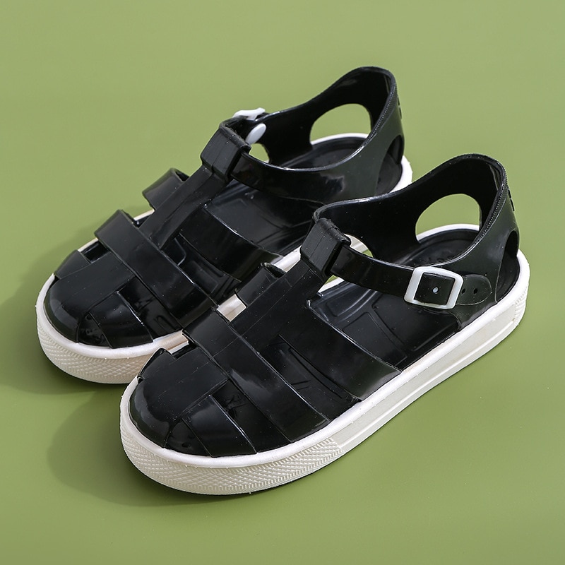 2021 New Children s Sandals Jelly Anti Slip Soft Soled Children s Baotou Shoes Beach Shoes 1