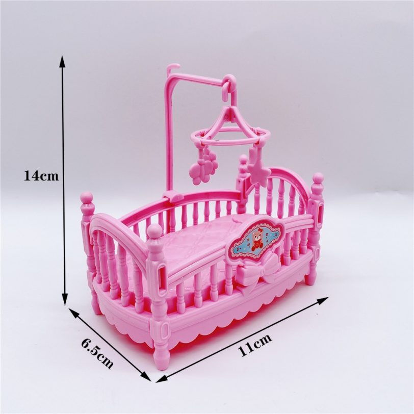 2021 New Fashion Barbies Doll Crib Double Bed Cute Children s Toy Accessories Best Gift for