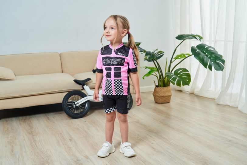 2021 Summer Cycling Jersey Set For Girls Cartoon Animation Printed Children Bicycle Sportswear Short Sleeve Kid Cycling Clothing - Image 3