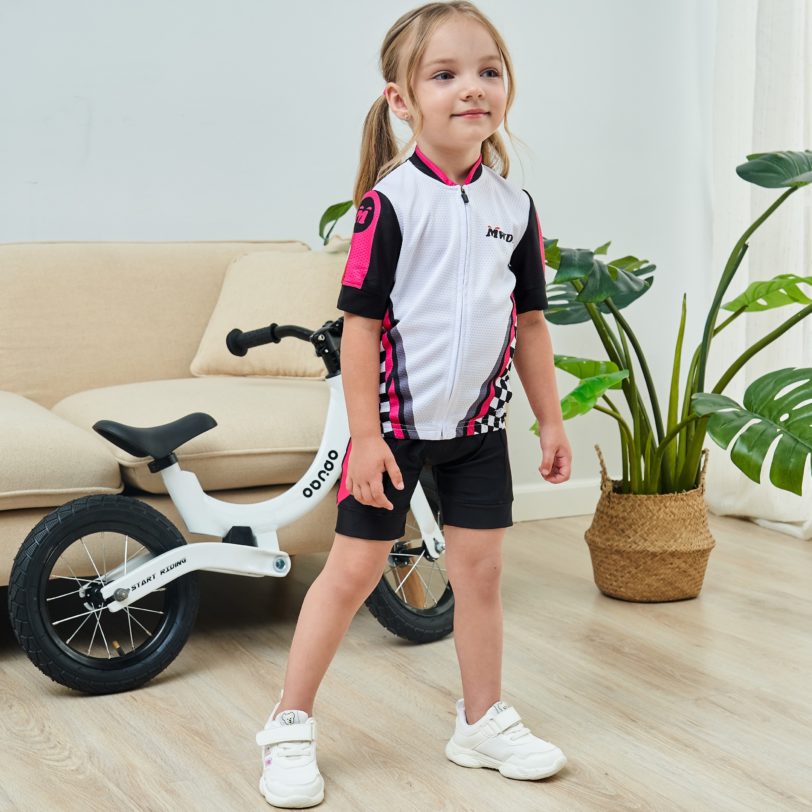 2021 Summer Cycling Jersey Set For Girls Cartoon Animation Printed Children Bicycle Sportswear Short Sleeve Kid Cycling Clothing - Image 4