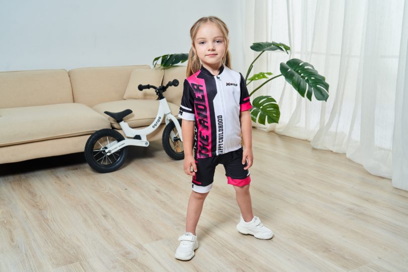 2021 Summer Cycling Jersey Set For Girls Cartoon Animation Printed Children Bicycle Sportswear Short Sleeve Kid Cycling Clothing - Image 6