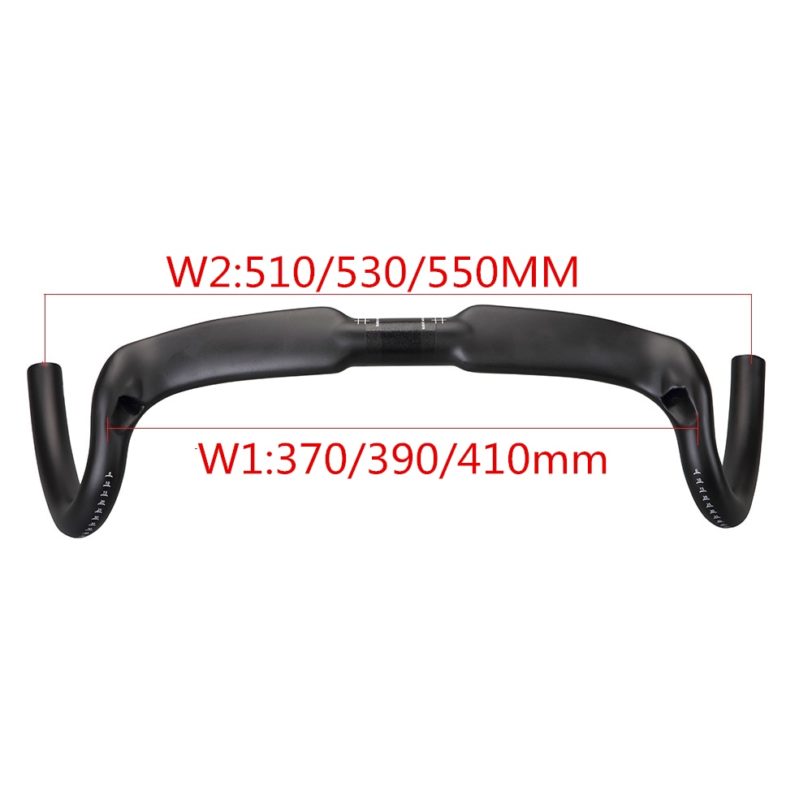 2022 NEW Carbon Gravel handlebar Big Flare Bar Cyclocross Road Bike handlebars Bicycle Handlebar 370/390/410m 30 degrees - Image 2