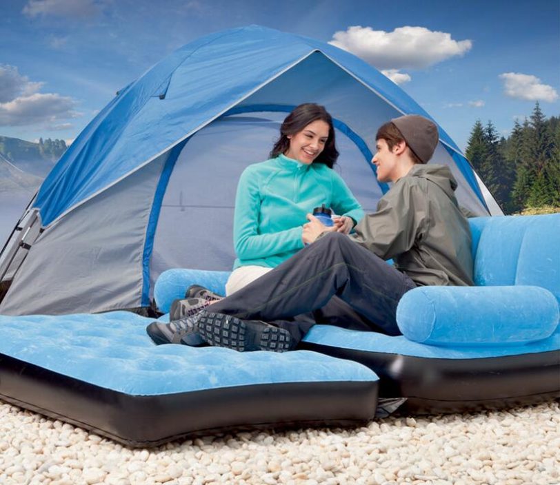 205CM X 146CM X 66CM outdoor l lazy inflatable sofa bed apartment folding bed multi-functional sofa - Image 6