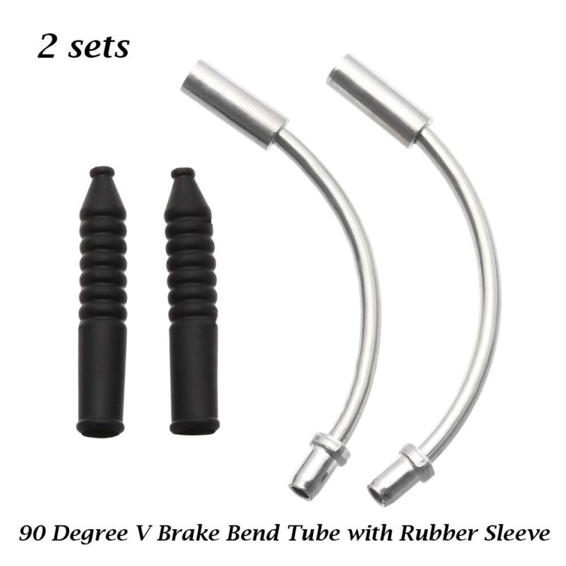 2pcs/2sets V Brake Noodle and Boot Set MTB Mountain Bike Outdoor Noodles Cable Guide Bend Tube Pipe Sleeves Protector Hose Brake - Image 2