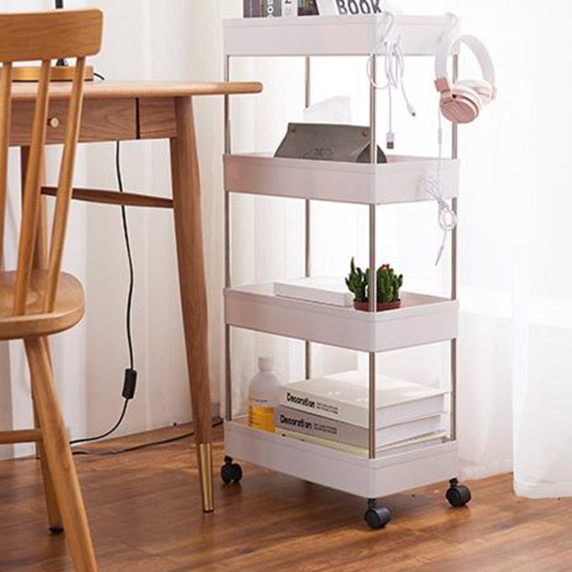 3/4 Layers Storage Rack Kitchen Narrow Cabinet Living Room Gap Shelf Home Furniture Movable Wheels Shelf for Bathroom - Image 2