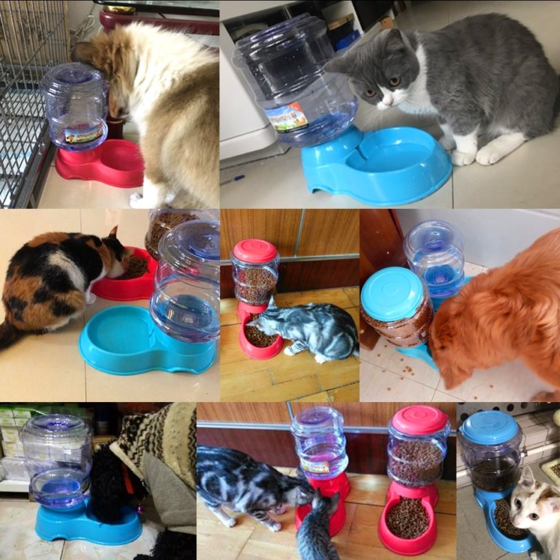 3.5L Dog Cat Feeder Bowl Automatic Pet Water Dispenser Drinking Fountain Bottle Plastic Pet Feeding Drinker Water Bowl - Image 2