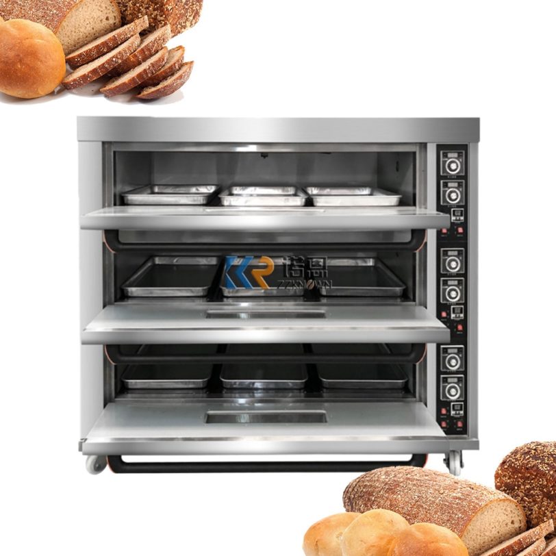 3 Decks 9 Trays Commercial Electric Baking Oven Kitchen Equipment Pizza Cake Oven Moon Cake Bread 1