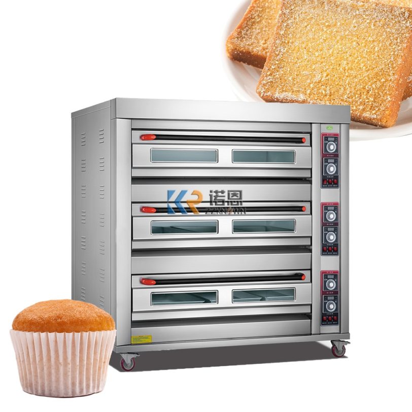 3 Decks 9 Trays Commercial Electric Baking Oven Kitchen Equipment Pizza Cake Oven Moon Cake Bread
