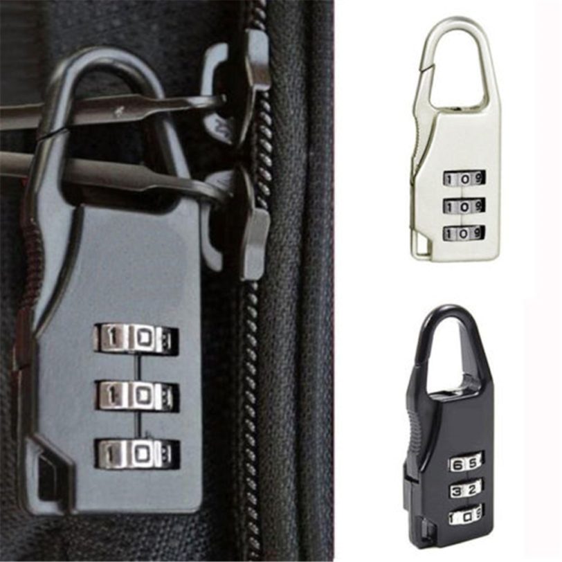 3 Mini Dial Digits Code Number Password Combination Padlock Safety Travel Security Lock for Luggage Lock