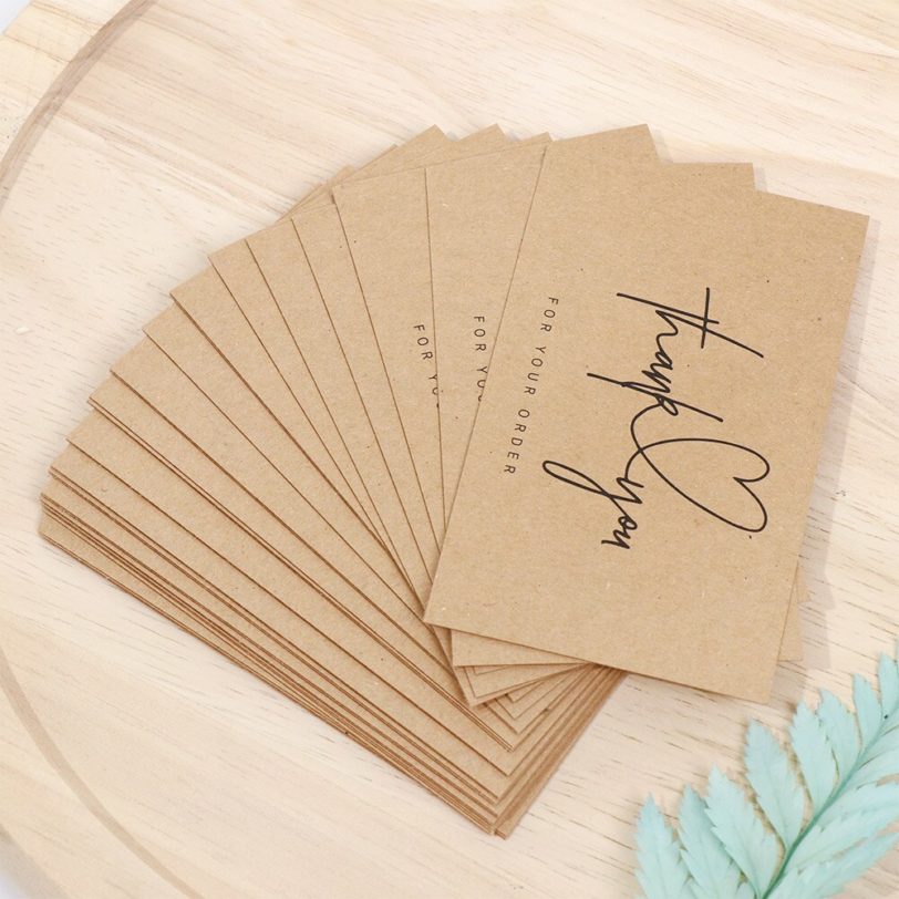 30 Natural Kraft Paper Cards Thank You For Your Order Card For Small Shop Gift Decoration Card For Small Business 2021 New - Image 2