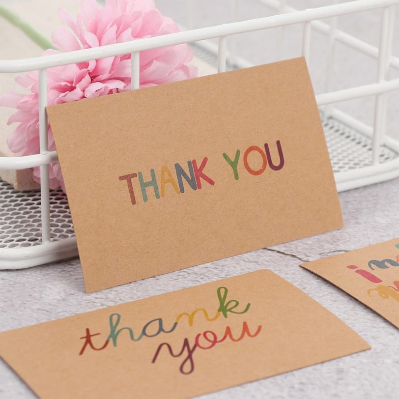 30 Natural Kraft Paper Cards Thank You For Your Order Card For Small Shop Gift Decoration Card For Small Business 2021 New - Image 3