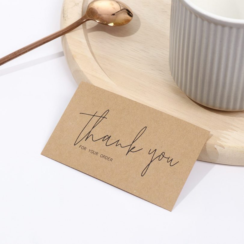 30 Natural Kraft Paper Cards Thank You For Your Order Card For Small Shop Gift Decoration Card For Small Business 2021 New - Image 5