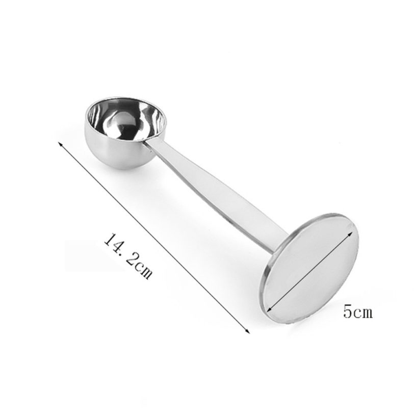 304Stainless Steel Coffee Tamper 50mm Espresso Coffee Tamper With Measuring Spoon Coffee Powder Press Barista Tamper Tool - Image 2